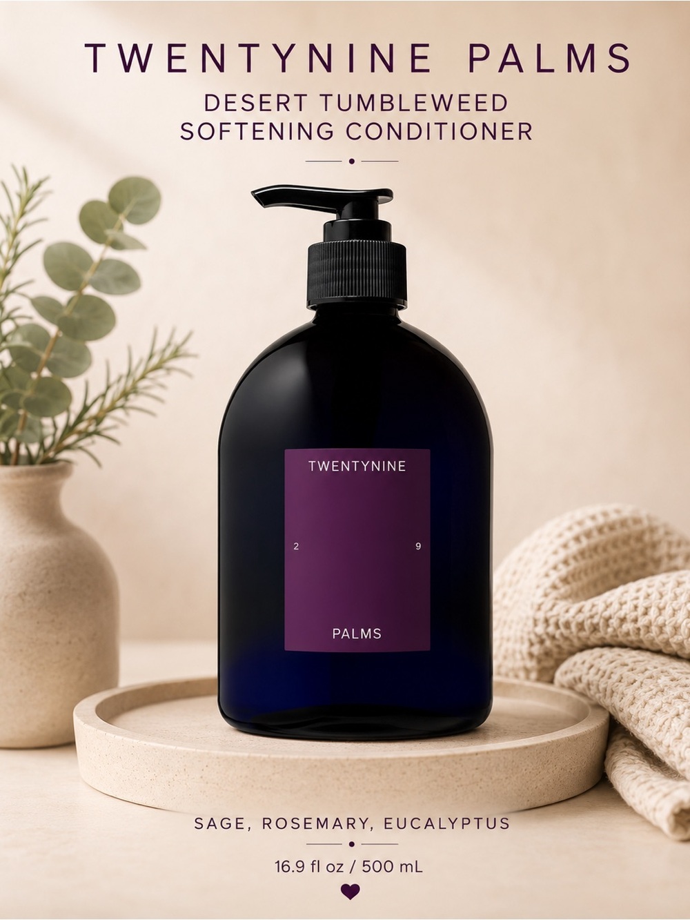 TwentyNine Palms Desert Tumbleweed Softening Conditioner 16.9 oz BNIB